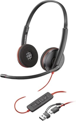 HP Poly Blackwire 3220 Stereo - USB-C - zwart - Skype, Cisco, Jabber, Avaya, UC Certified — thumbnail 1