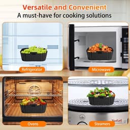 13 stuks Air Fryer Accessoires voor Ninja Double Stack XL 9,5L - Air fryer SL400UK - Siliconen Air Fryer Liners - Air Fryer Manden - Grilling Rack Handschoenen - Olie Borstel - Voedsel Clip - voor Oven — thumbnail 4