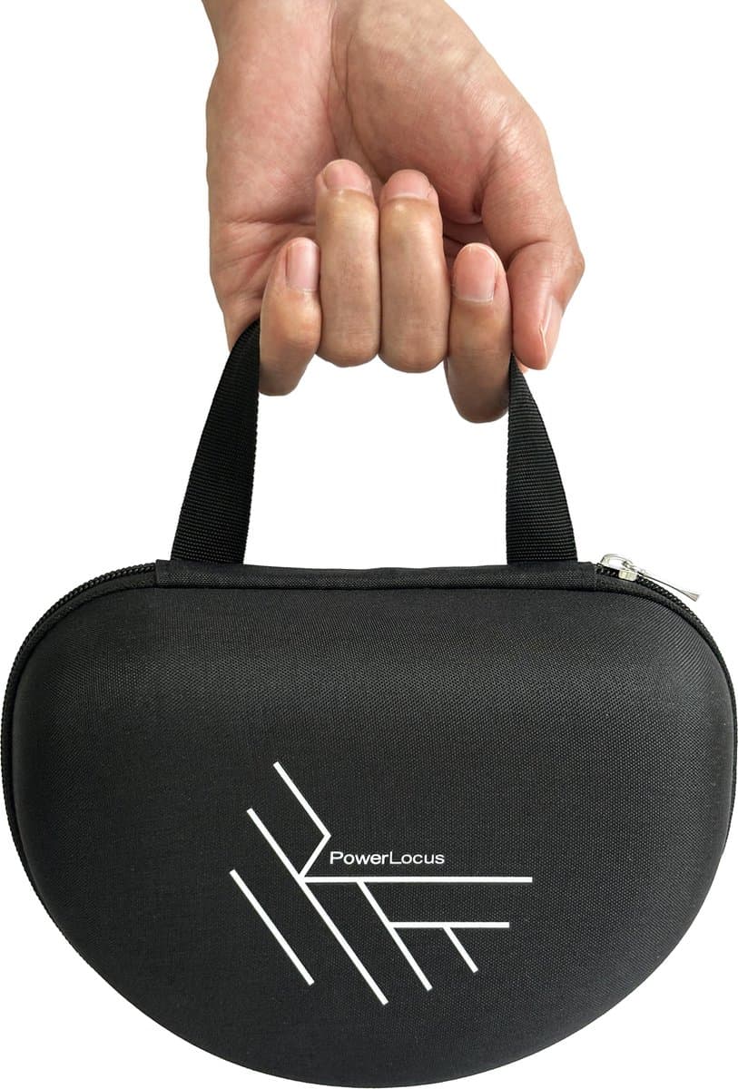 PowerLocus Koptelefoon Case - Koptelefoon Hoes- Hardcover – Harde Beschermhoes voor voor opvouwbare koptelefoon - Over Ear & On-Ear - Zwart — afbeelding 1