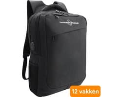 Rugzak – Laptop rugzak 17 inch met anti-diefstal vak – Handbagage rugtas met USB-oplaadpoort – Heren en dames schooltas waterafstotend voor werk en reizen – Thousandtravelmiles