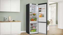 Bosch KGN492XCF - Serie 4 - Vrijstaande koel-vriescombinatie - Zwart - Extra breed - No Frost - nooit meer ontdooien - VitaFresh XXL 0°C: houd etenswaren langer vers met extra ruime vershoudlades- Energielabel C - Zeer stil — thumbnail 5