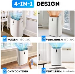 Costway 5-in-1 Mobiele Airco 16000 BTU met WIFI Bediening - Luchtontvochtiger Met Afstandsbediening - Verwarmen & Koelen - Ruimtes Tot 45m² — thumbnail 5
