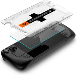 Spigen - Steam Deck screenprotector - Gehard glas met montage frame - Transparant — thumbnail 4
