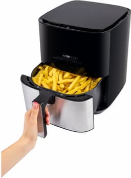 Clatronic FR 3782 H Enkel 5 l Vrijstaand 1450 W Heteluchtfriteuse Zwart, Roestvrijstaal — thumbnail 3