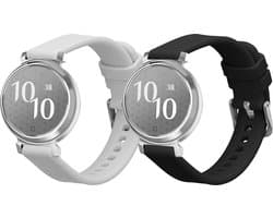 kwmobile horlogebandje geschikt voor Garmin Lily 2 / Lily 2 Active polsband - Smartwatch bandje van TPU - Activity tracker horloge band in zwart / grijs