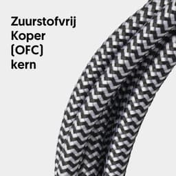 Áengus Silver Tweed Gitaarkabel Instrumentkabel - 6.35mm mono jack plug haaks/recht - 3 meter — thumbnail 2