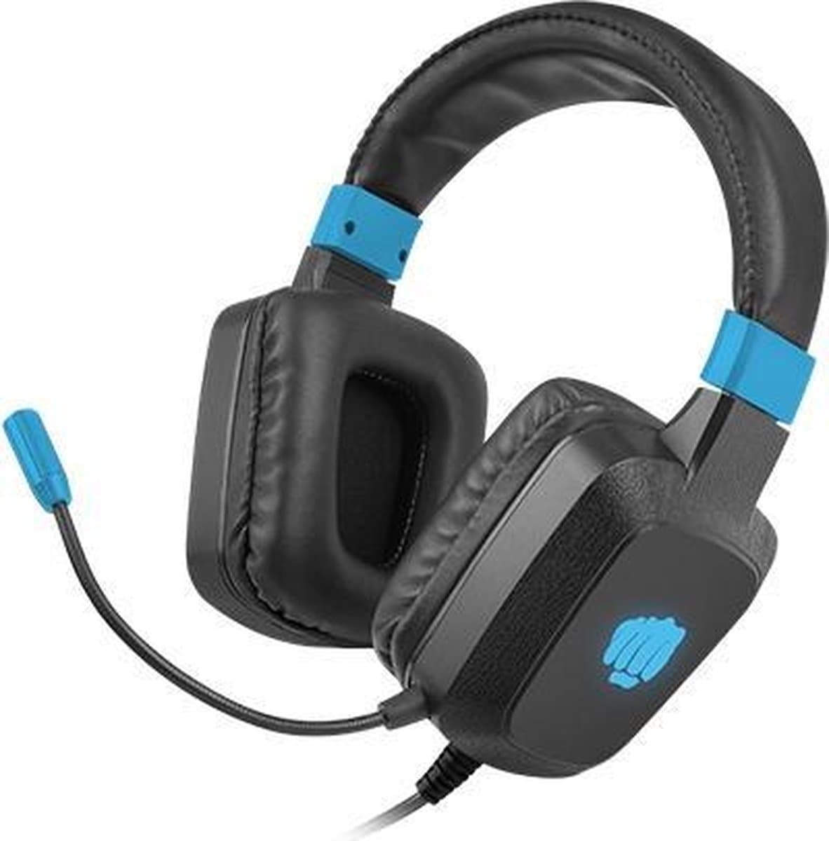 HEADSET FURY RAPTOR MET MICROFOON RGB VERLICHTING ZWART-BLAUW — afbeelding 1