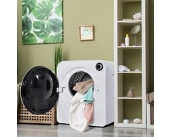 Sweiko Afvoerluchtdroger Wasdroger, RVS droger, 3 kg, 830W, Wit/Drievoudige filter, 5 programma's, wit, Overhittebescherming, Wandmontage [Energieklasse C]