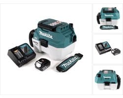 Makita DVC 750 LRG1X3 accu stofzuiger nat- en droogzuiger 18 V draagbaar + 1x 6,0 Ah accu en oplader - zonder accessoires