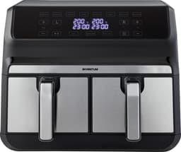 Inventum GF800HLD Dubbele Airfryer XXL - 8L - Dual Cook - Grill- & roosterfunctie - 8 programma's - 80-200 °C - PFAS-vrij - Tot 6 personen - Zwart/RVS — thumbnail 3