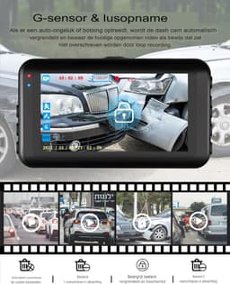 Dashcam Voor Auto Voor En Achter - Dashcam Voor En Achte — thumbnail 2