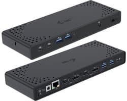 i-Tec - USB-C Docking Station Dubbel 4K Video uitgangen - 2 x HDMI - 2 x Displayport - 4 x USB - 2 x USB-C - Audio in/uit - Ethernet - 100W opladen Geschikt voor alle type Laptops en MacBooks