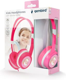 Gembird MHP-JR-PK Koptelefoon voor kinderen - Volumebegrenzing - On-ear - Roze — thumbnail 2