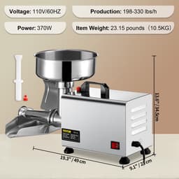 Tomatensaus Maker Tomatenpers 49x23x34,5 cm Elektrische Tomatenzeef 370W — thumbnail 5