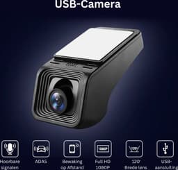 Thuys - Dual Dashcam - Dashcam Voor Auto Voor En Achter - Dashcam Full HD — thumbnail 3