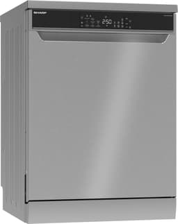 Sharp QWNA25F44BIEU - vrijstaande vaatwasser - energie label B - besteklade + topsproeier - 8 programma's - zilver met RVS deur — thumbnail 5