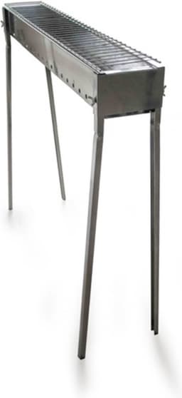 Luxe BBQ voor Arrosticini - 82 cm met grill - met houtskool - plaats voor 40 stokjes — thumbnail 3