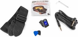 Elektrisch akoestische gitaar - MAX ShowKit gitaarset met 40W gitaar versterker, gitaar stemapparaat, gitaartas en plectrum - Zwart — thumbnail 5