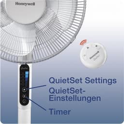 Advanced QuietSet kantelende statiefventilator (5 snelheden timerfunctie oscillatie van 70° hoogteverstelling afstandsbediening gebruiksvriendelijk) met Honeywell — thumbnail 4
