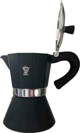 Pezzetti espressomaker - koffiemaker - 6 kops - alumium - zwart - inductie - gas - elektrisch - percolator — thumbnail 2