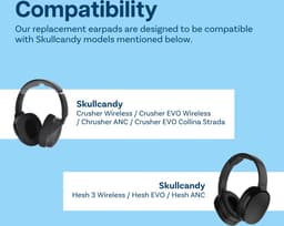 MMOBIEL Oorkussens voor Skullcandy Crusher Wireless / Crusher Evo / Evo Collina Strada / Crusher ANC / Hesh3 / Hesh ANC / Hesh Evo Hoofdtelefoon - Hoofdtelefoon Earpads - Zwart — thumbnail 3