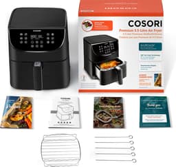 Cosori – Airfryer XL – 5.5L – 11 Programma’s – Inclusief Spiezenrek — thumbnail 6