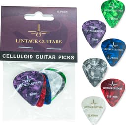 6 PCS Mix - Plectrum voor gitaar - Plectrums - Plektrum - 0.46 t/m 1.50 Plectrum - Celluloid Guitar Picks — thumbnail 1