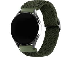 Strap-it Smartwatch bandje 22mm - geweven / gevlochten nylon bandje geschikt voor Samsung Galaxy Watch 1 46mm / Watch 3 45mm / Gear S3 Classic & Frontier - Polar Vantage M / M2 / M3 / V3 / Grit X / Grit X Pro - OnePlus Watch - Groen