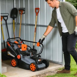 Elektrische Grasmaaier - 1200 W - 34 cm maaibreedte - 35 liter Opvangbak - Mulchfunctie - 6 Instelbare Maaihoogtes (25–75 mm) – in Hoogte Verstelbare Handgrepen (90-100 cm)- Tuingereedschap voor Gazon — thumbnail 4
