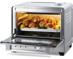 Combinatieoven Airfryer - Heteluchtoven Broodrooster - Veelzijdig Koken - Stoominfusie Technologie - 12 Liter Capaciteit - Roestvrij Staal