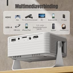 Aura® Mini beamers - Projector - Mini beamer - Wit - 14cm x 11cm x 6cm — thumbnail 2