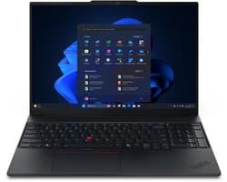 Lenovo ThinkPad E16 Gen 3 (Intel) Copilot+ PC Intel Core Ultra 5 226V Laptop 40,6 cm (16") WUXGA 16 GB LPDDR5x-SDRAM 512 GB SSD Wi-Fi 6E (802.11ax) Windows 11 Pro Engels Zwart