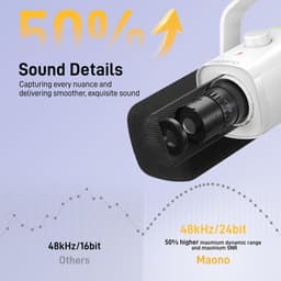 Maono PD100X - Microfoon voor Computer - USB/XLR Microfoon - Streaming - YouTube - Podcasting - Dynamische Microfoon - Plug & Play - Studio Geluidskwaliteit - Wit — thumbnail 5