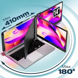 Zyrex® Professionele Portable Monitor Pro 2024 - Full HD - 13” / 16.5” Tri-Screen - Laptop Scherm Uitbreider - Zwart - ‎36cm x 21cm x 4cm — thumbnail 3