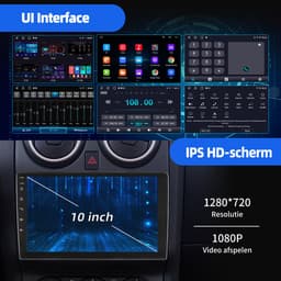 ESSGOO Autoradio 2Din Universeel - 10.1 Inch IPS HD Touchscreen - Android 15 - Apple Carplay & Android Auto (Draadloos) - 4+64GB - GPS Navigatiesysteem - Bluetooth, WiFi, MP5 — thumbnail 2