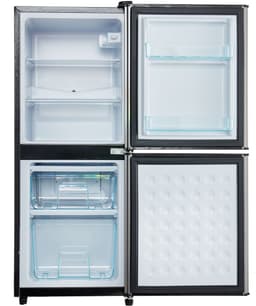 Zubaliya Koelvriescombinatie 106 Liter - Zwart & Zilveren Mini Koelkast Met 7 Temperatuurstanden - Energiezuinig & Stil (≤45 dB) — thumbnail 1