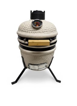Compleet - Own Grill 13 inch kamado barbecue V2 creme met heatdeflector — thumbnail 3