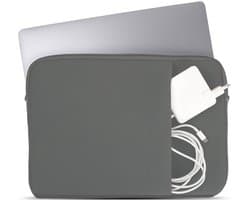 Coverzs Laptophoes 13 inch & 14 inch (grijs) - Laptoptas dames / heren geschikt voor o.a. 13 inch laptop en 14 Inch laptop - geschikt voor Macbook - Laptophoes met ritssluiting - waterafstotende hoes