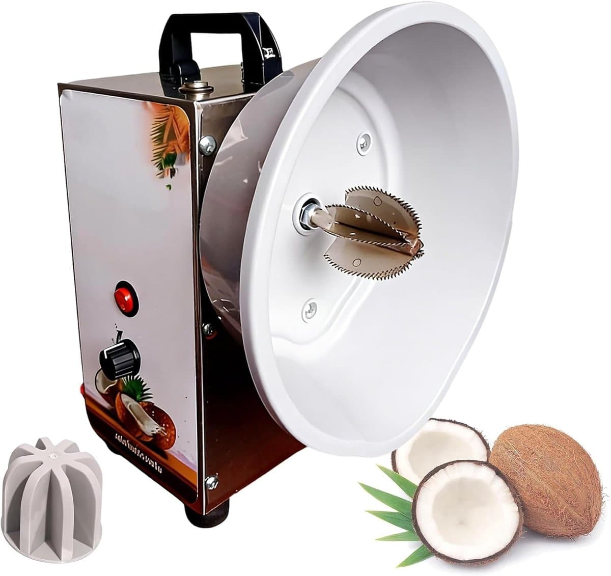 Kokos Rasp Machine - Kokosvlokken Maker - Snel Kokos Verwerken - Instelbare Snelheid - 24x24.5x32cm — afbeelding 1
