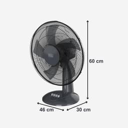 Tafelventilator - Persoonlijke Koeler - Kantoor Werkplek - Oscillerende Luchtstroom - 40cm Bladen - Grijs — thumbnail 3