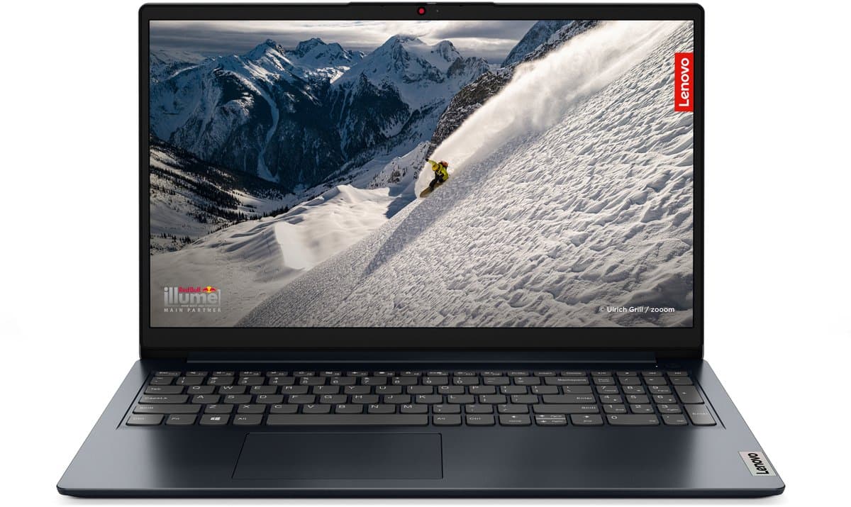 Lenovo IdeaPad 1 15AMN7 AMD Ryzen™ 5 7520U Laptop 39,6 cm (15.6") Full HD 8 GB LPDDR5-SDRAM 256 GB SSD Wi-Fi 6 (802.11ax) Windows 11 Home Engels Blauw — afbeelding 1