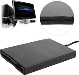 Externe Floppy Drive - USB Diskette Station - Oude Data Lezen - Directe USB Voeding - 35 Inch - Zwart — thumbnail 4