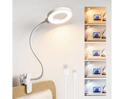Oplaadbare LED Leeslamp Klapbaar USB - Flexibel Licht voor Boek en Bed