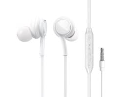 Bedrade in-ear oordopjes met microfoon – 3,5mm jack – HiFi audio & krachtige bas – 45° ergonomisch ontwerp – Joyroom – Wit