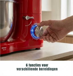 RONN® Mixer met mengkom - Mixer - Mixer met mengkom keukenmachine - Rood - ‎39cm x 24cm x 31cm — thumbnail 2