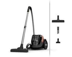 Zakloze Stofzuiger - Cilinderstofzuiger - Grondige Vloerreiniging - Stil Energiezuinig - 25L Zwart Oranje