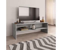 TV-kast - TV meubel commode - Opbergen multimedia - Robuust praktisch design - 120 x 40 x 40 cm - Betongrijs