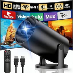 MMP®Draagbare beamer - Beamer - Projector - Mini Beamer - Wit - 22cm x 17cm x 9cm — thumbnail 1