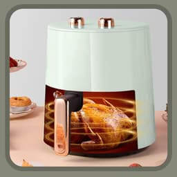 Airfryer Olievrij - Hetelucht Friteuse - Gezond Bakken - 360° Circulatie Verwarming - 37 Liter Capaciteit - Roze — thumbnail 2
