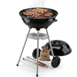 Lomera Kogelbarbecue - Houtskoolbarbecue - Houtskool BBQ - Kogelgrill - Ronde Barbecue - Ronde Houtskoolbarbecue - Barbecue met Deksel - Barbecue op Wielen - Verrijdbare Barbecue - Zwarte Kogelbarbecue — thumbnail 1